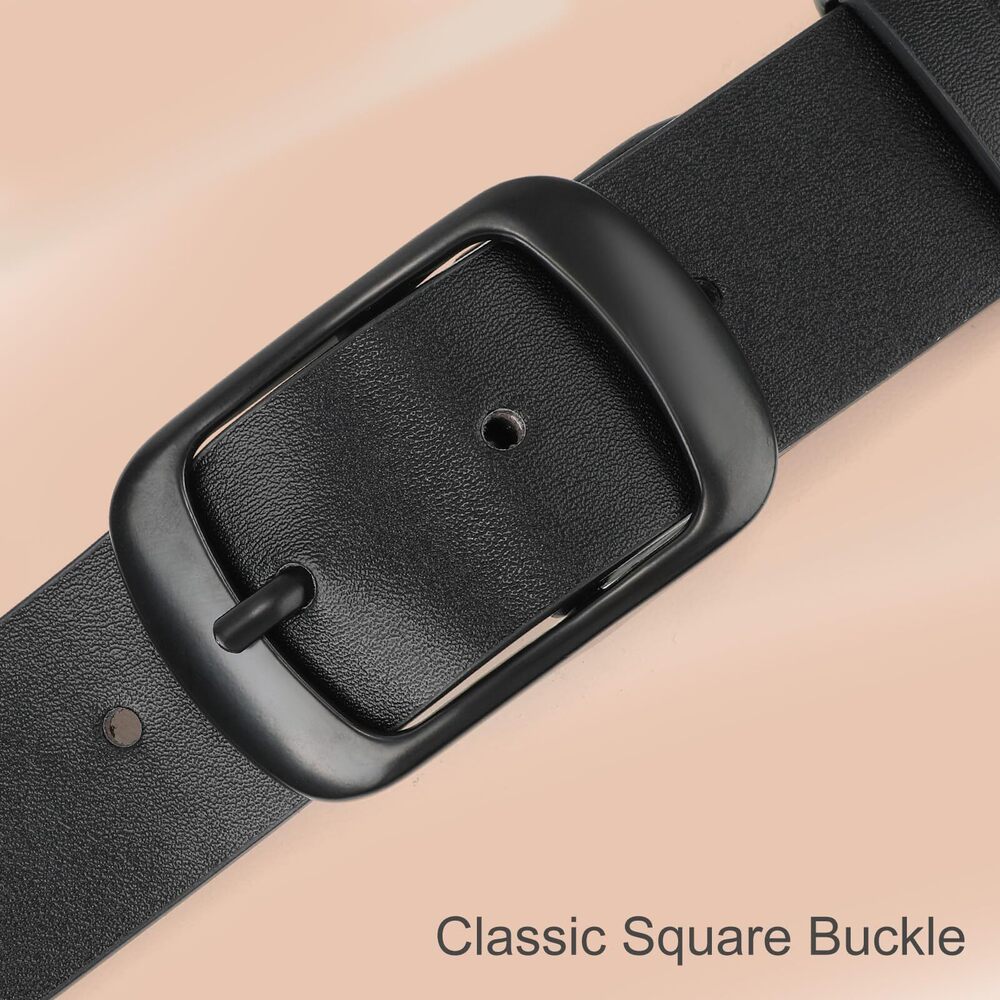 5194 2 Packs Leather Belts For Women Jeans Dress, Fashion Ladies View 2